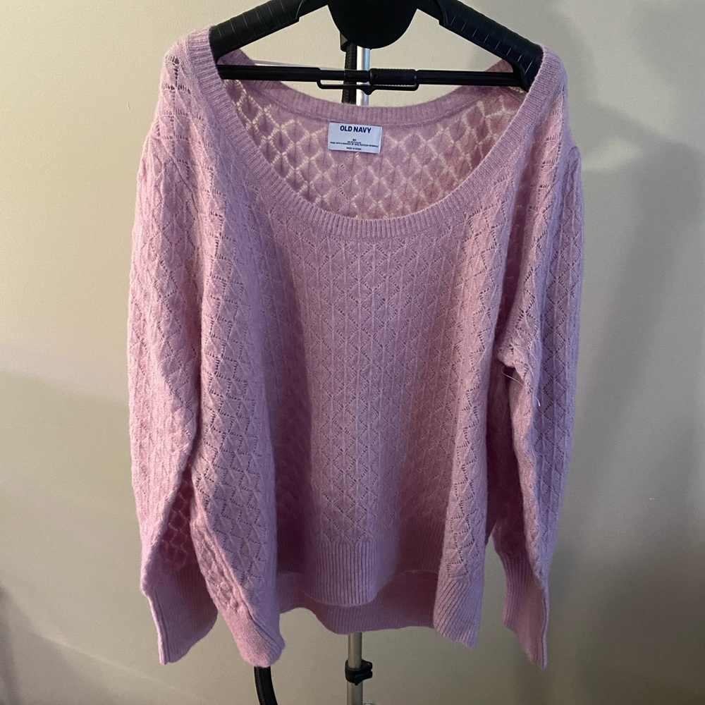 Old Navy Light Pink Crew Neck Sweater